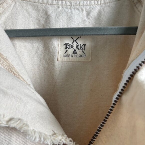 TRIBE KELLEY Ivory Fray Jacket size Medium - Picture 6 of 7